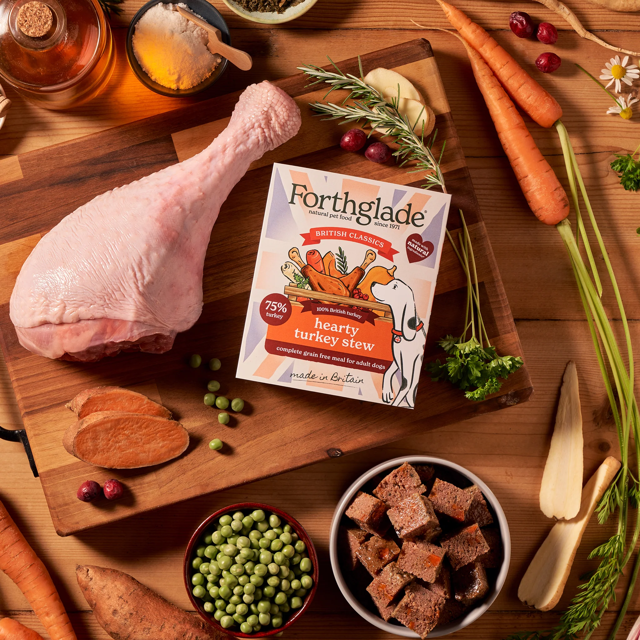 British Classics Turkey Stew Wet Dog Food (18x395g) - Image 2