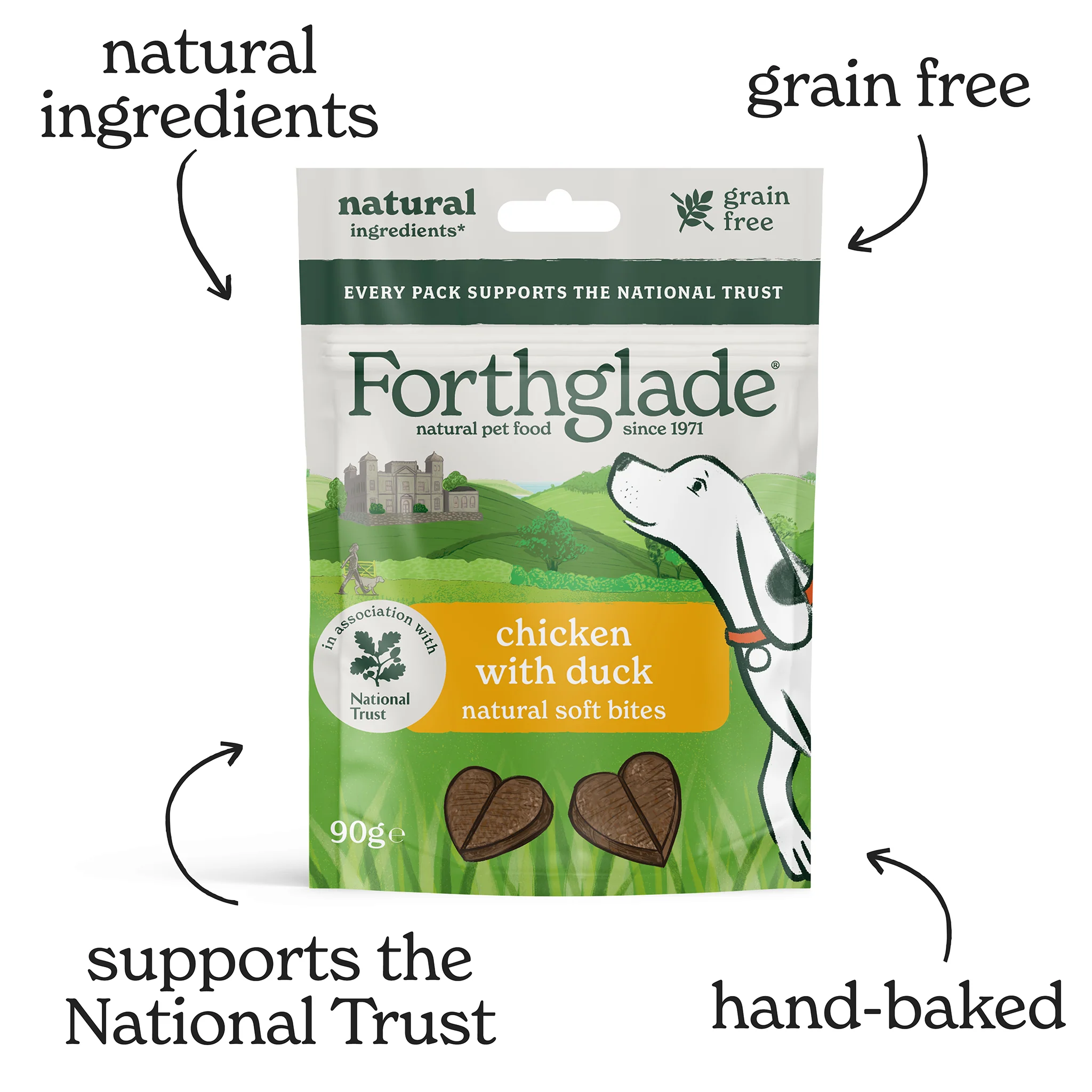 National Trust Chicken & Duck Dog Treats (1 x 90g) - Image 3