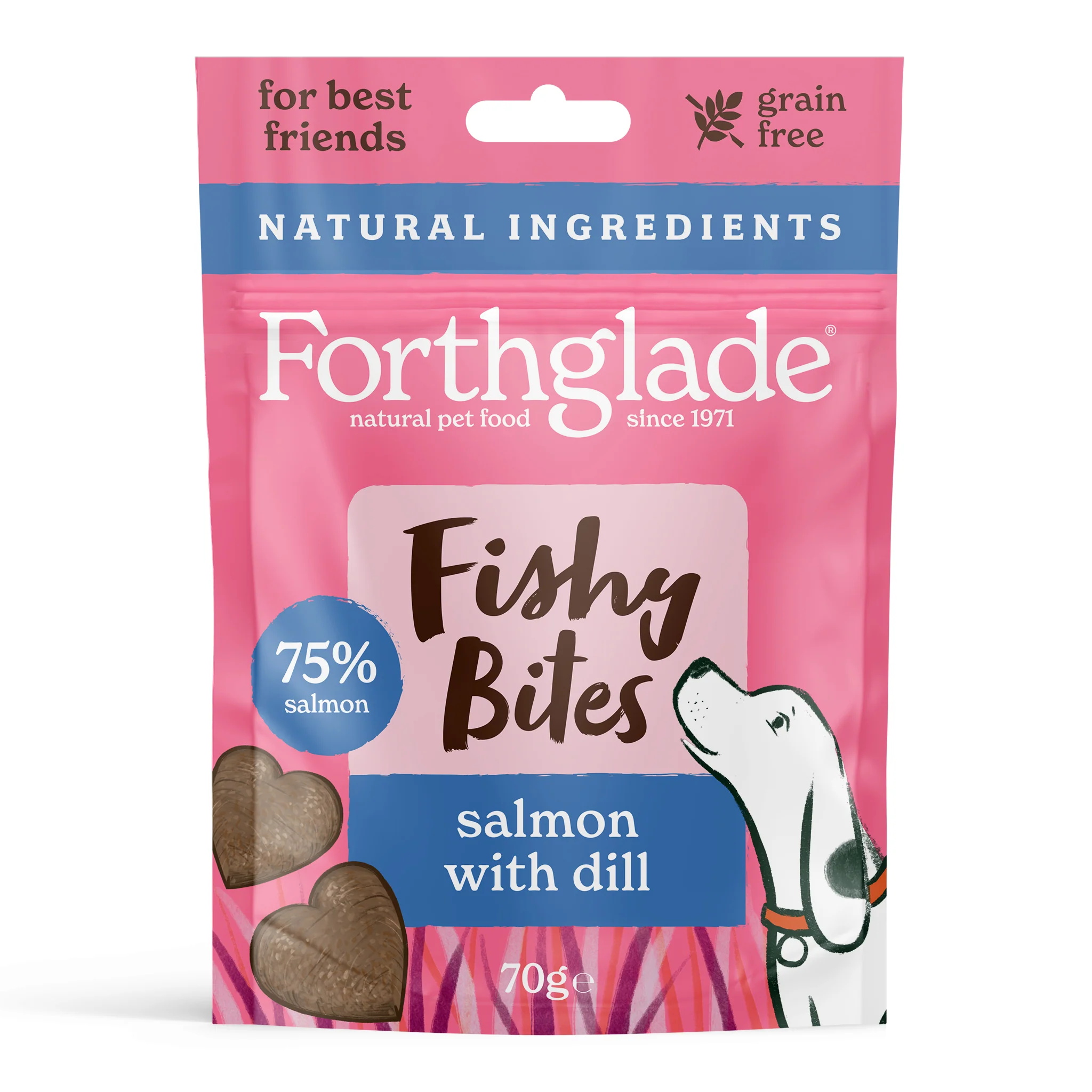 Fishy Bites Salmon & Dill Dog Treats (1 x 70g) - Image 7