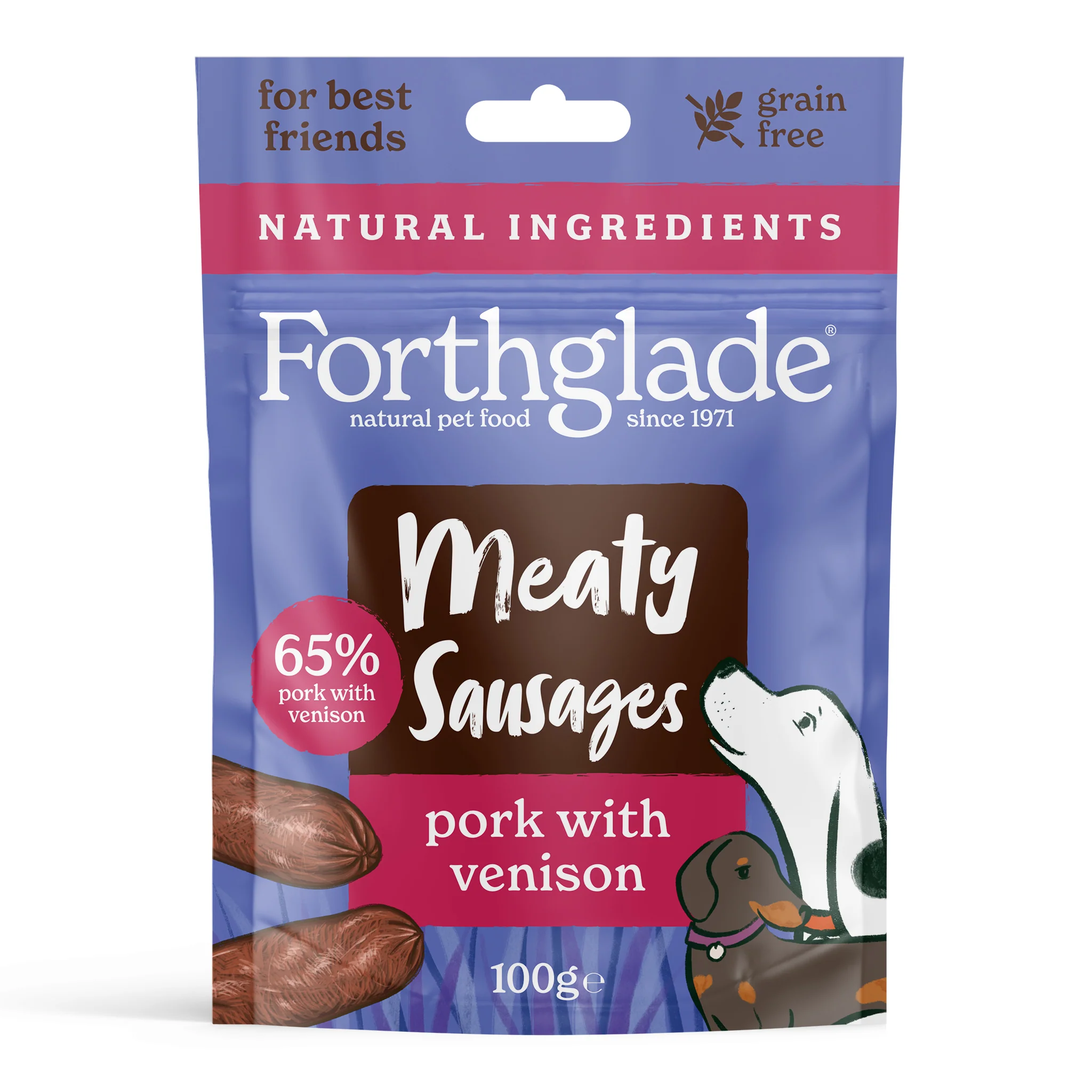 Meaty Sausages Pork & Venison Dog Treats (4x100g) - Image 11