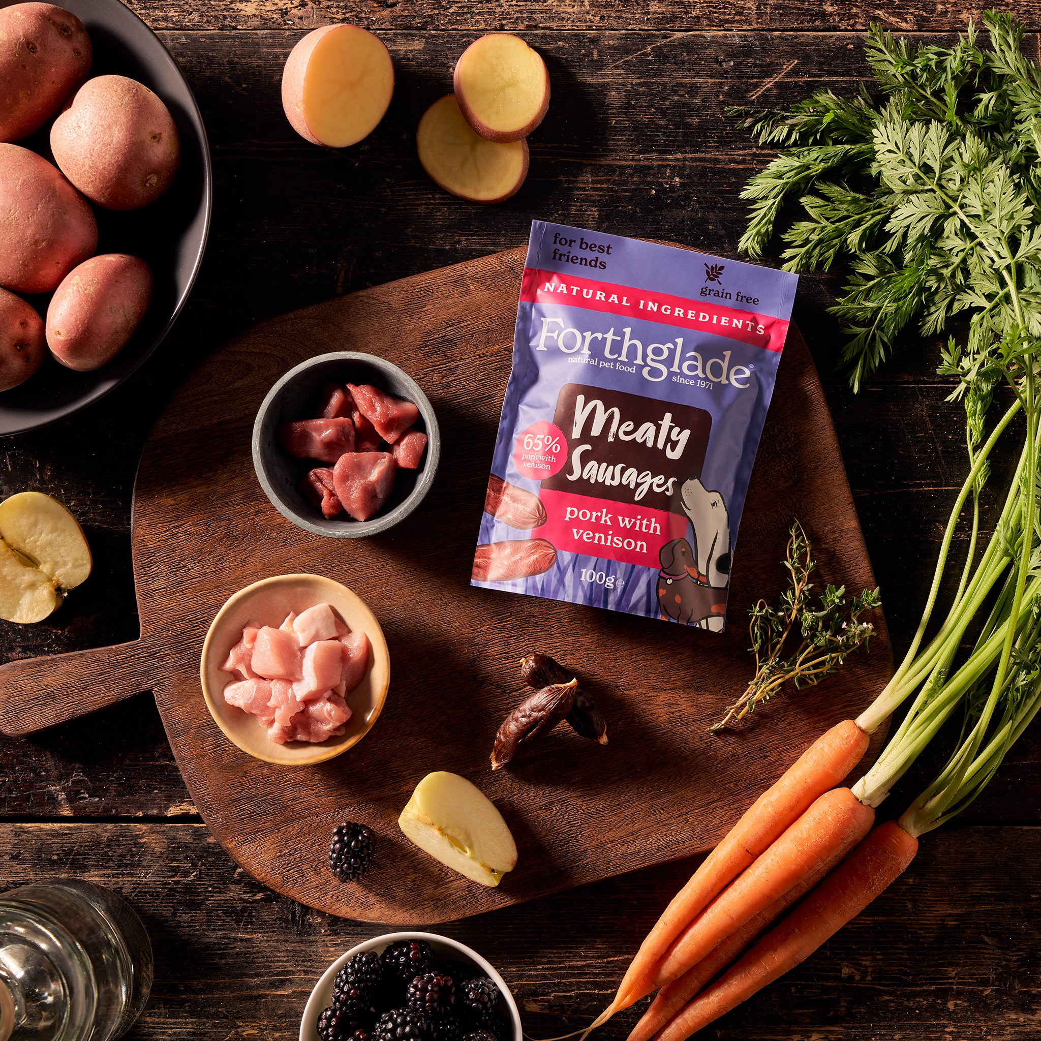 Meaty Sausages Pork & Venison Dog Treats (4x100g) - Image 4