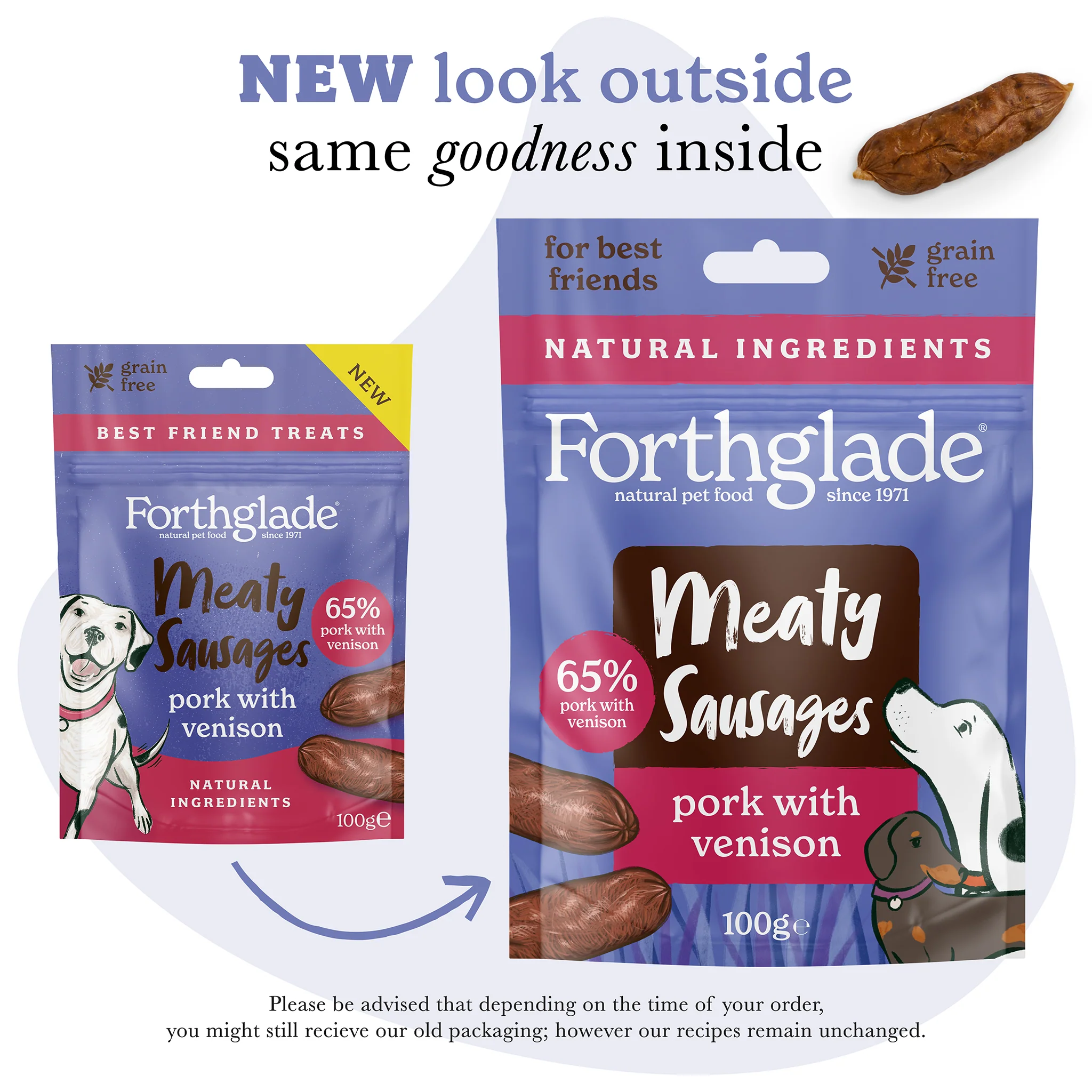 Meaty Sausages Pork & Venison Dog Treats (4x100g) - Image 5