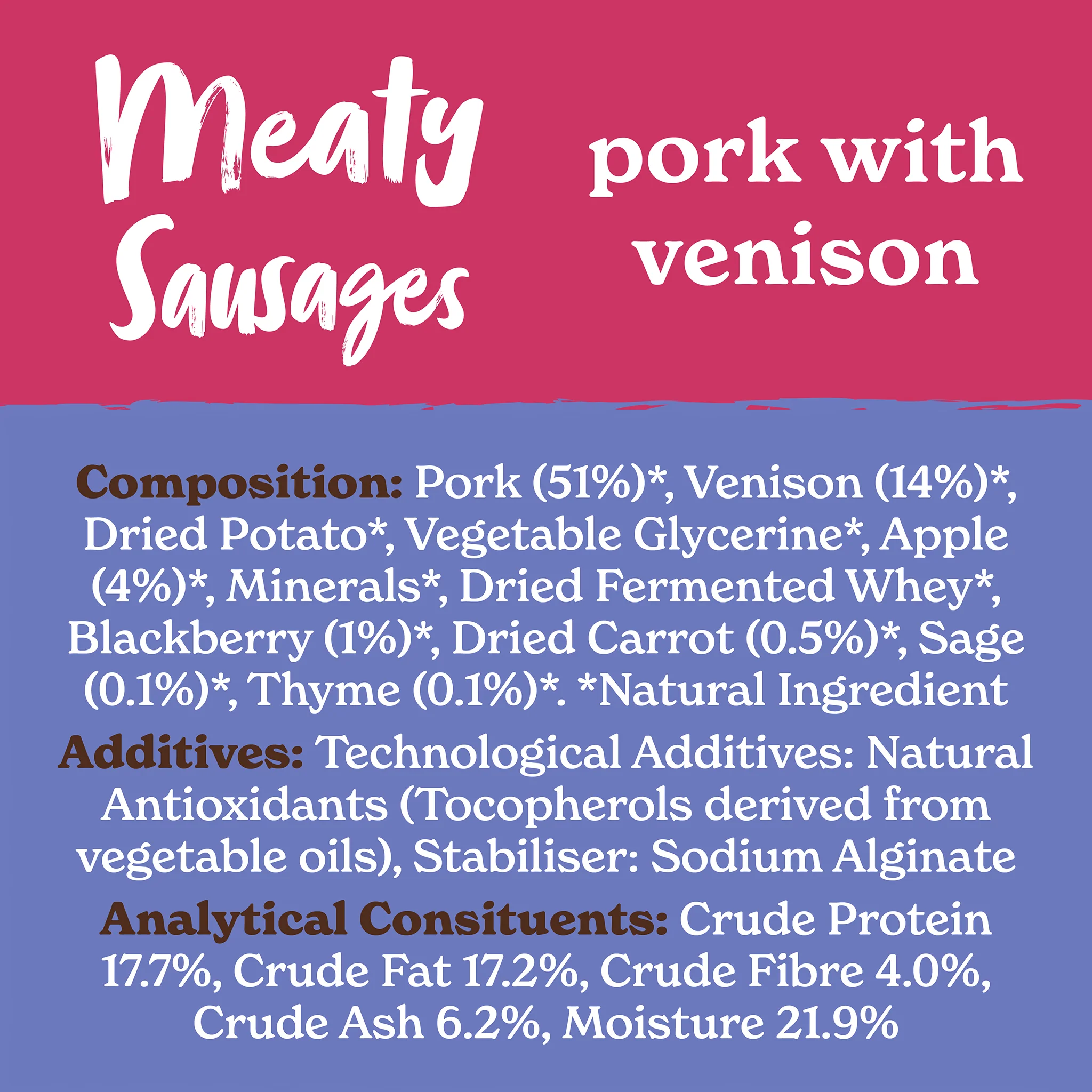Meaty Sausages Pork & Venison Dog Treats (4x100g) - Image 7