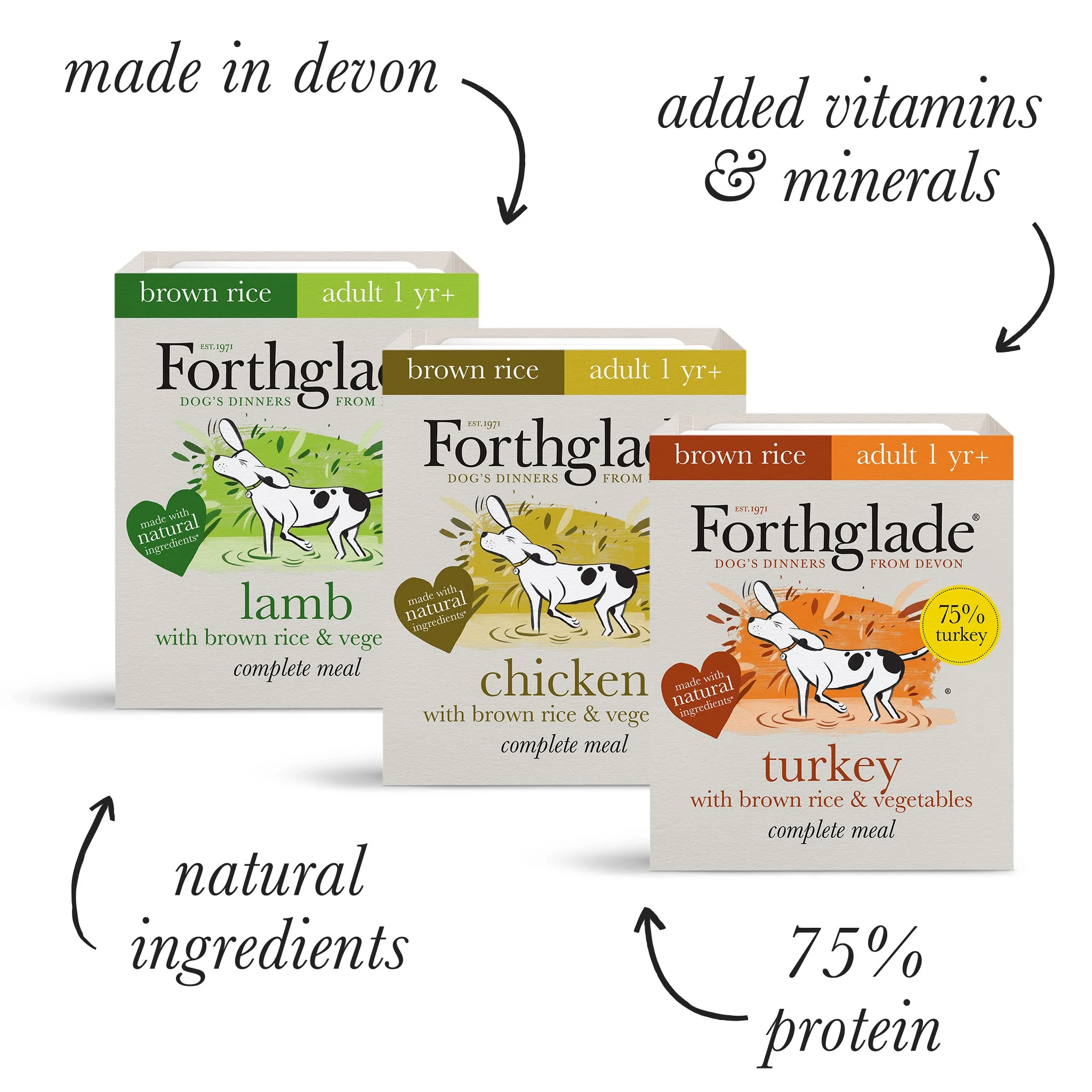 Turkey, Lamb & Chicken Wet Wholegrain Dog Food Variety Pack - Image 3